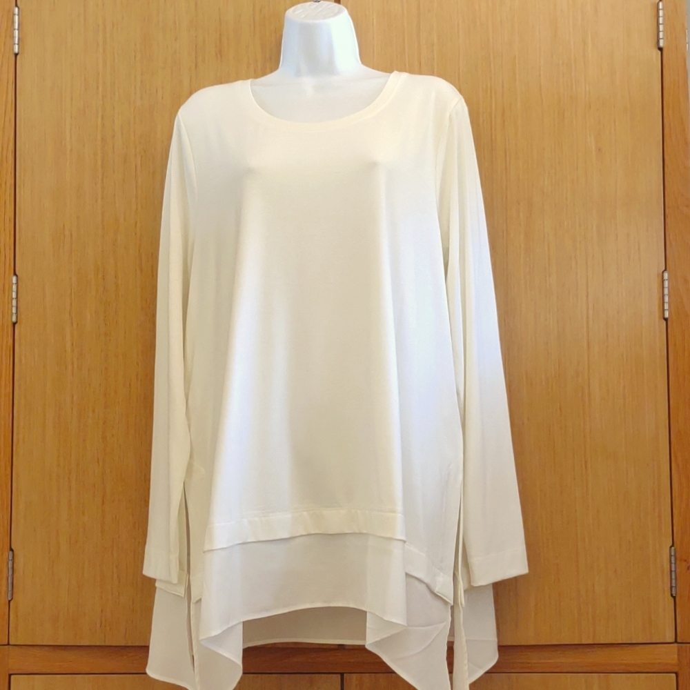 Antique White LS Tunic SZ XL By Soft Surroundings